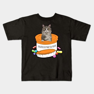 Cute norwegian forest cat Kids T-Shirt